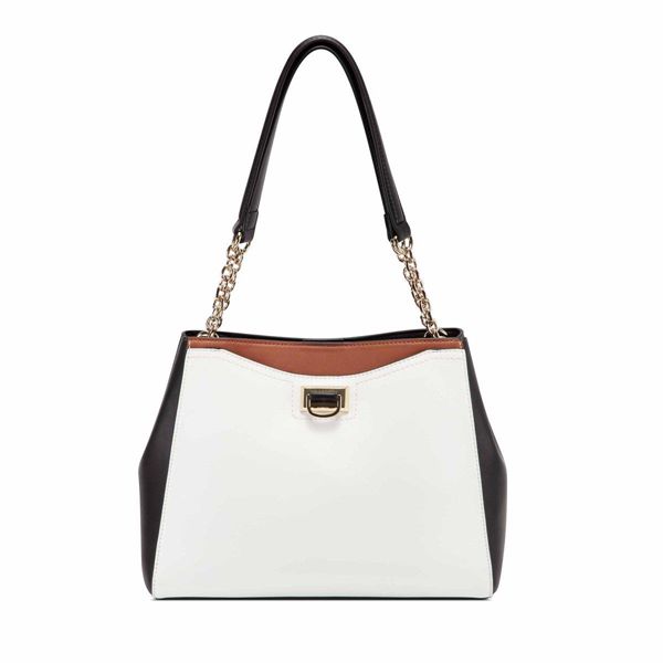 Nine West Dylan Luxury White Black Shoulder Bag | South Africa 65P77-9G02